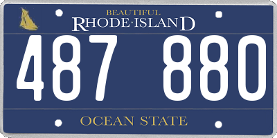 RI license plate 487880