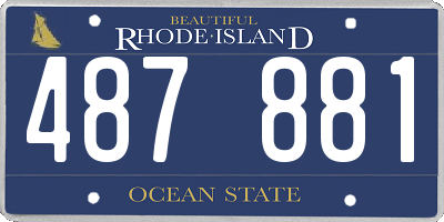 RI license plate 487881