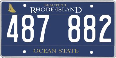 RI license plate 487882