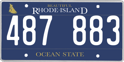 RI license plate 487883