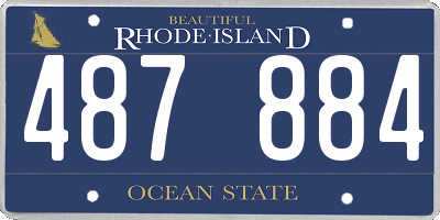 RI license plate 487884