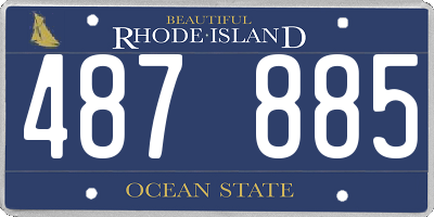 RI license plate 487885