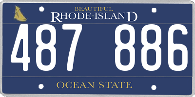 RI license plate 487886
