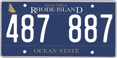 RI license plate 487887