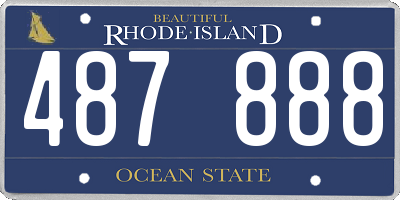 RI license plate 487888