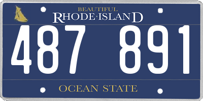 RI license plate 487891