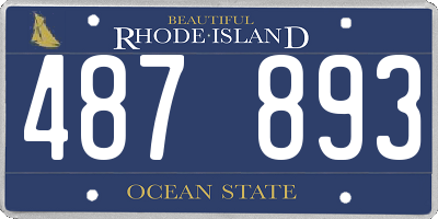 RI license plate 487893