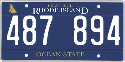 RI license plate 487894