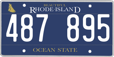 RI license plate 487895