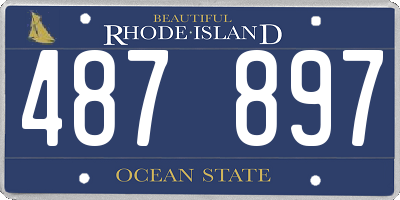 RI license plate 487897