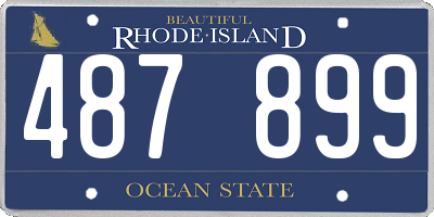 RI license plate 487899