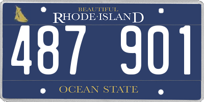 RI license plate 487901