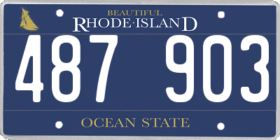 RI license plate 487903