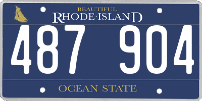RI license plate 487904