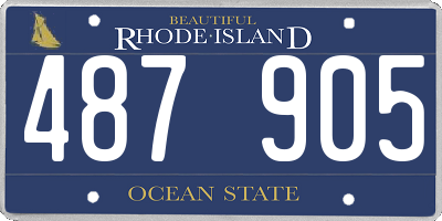 RI license plate 487905