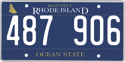 RI license plate 487906