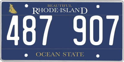 RI license plate 487907