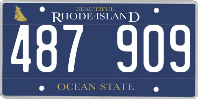 RI license plate 487909