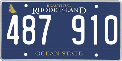 RI license plate 487910