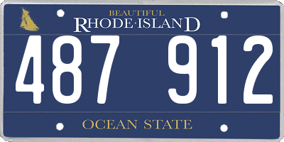 RI license plate 487912