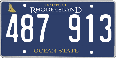 RI license plate 487913