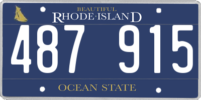 RI license plate 487915