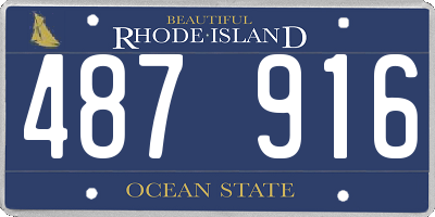 RI license plate 487916