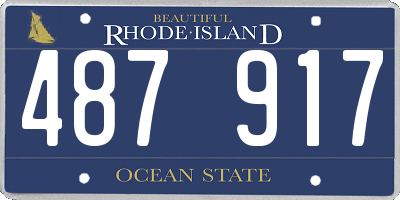 RI license plate 487917