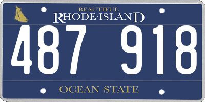 RI license plate 487918