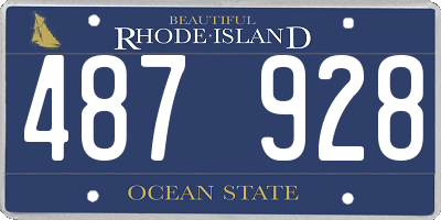 RI license plate 487928