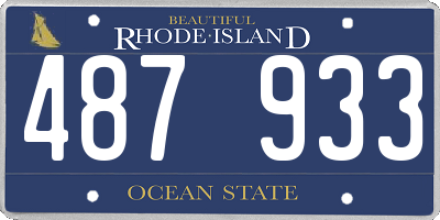RI license plate 487933