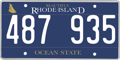 RI license plate 487935