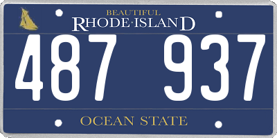 RI license plate 487937
