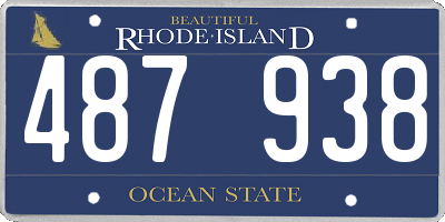 RI license plate 487938