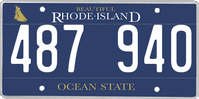 RI license plate 487940