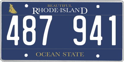 RI license plate 487941