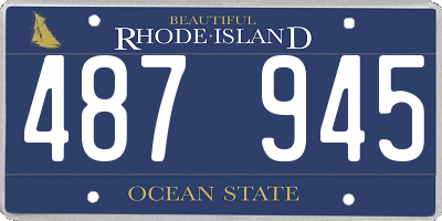 RI license plate 487945