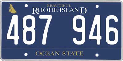 RI license plate 487946