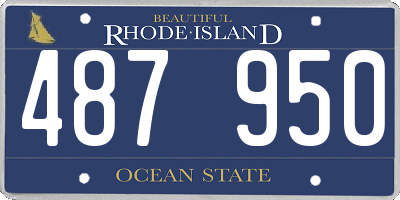 RI license plate 487950