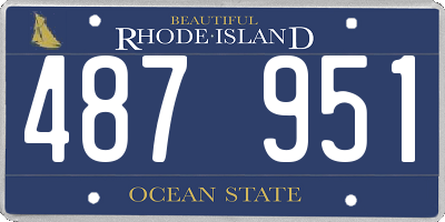 RI license plate 487951