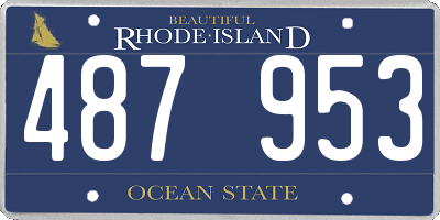 RI license plate 487953