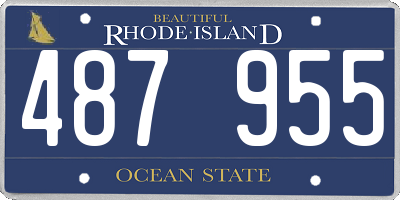 RI license plate 487955