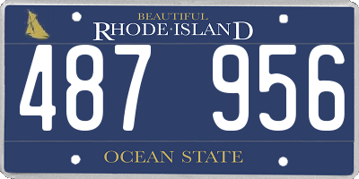 RI license plate 487956