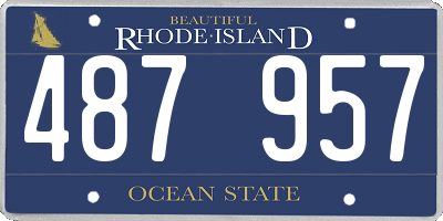 RI license plate 487957