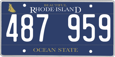 RI license plate 487959
