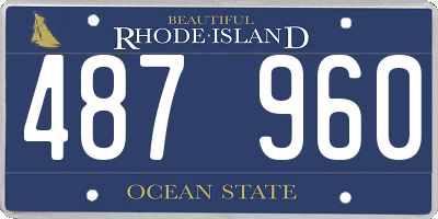 RI license plate 487960