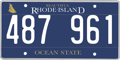RI license plate 487961