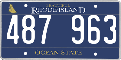 RI license plate 487963