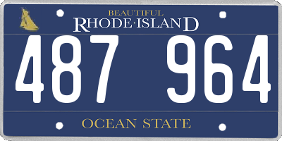 RI license plate 487964
