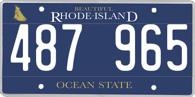 RI license plate 487965